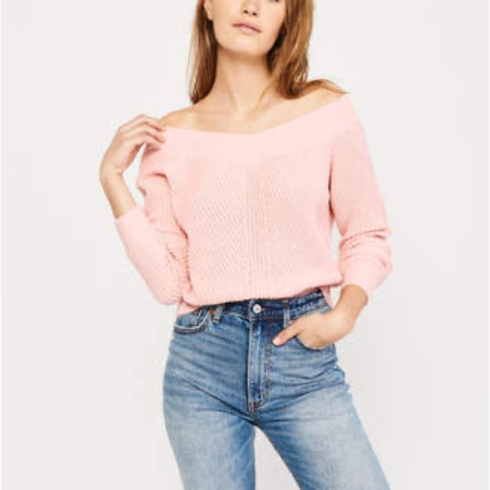 Abercrombie Light Pink Knit Pullover Sweater Sz XS